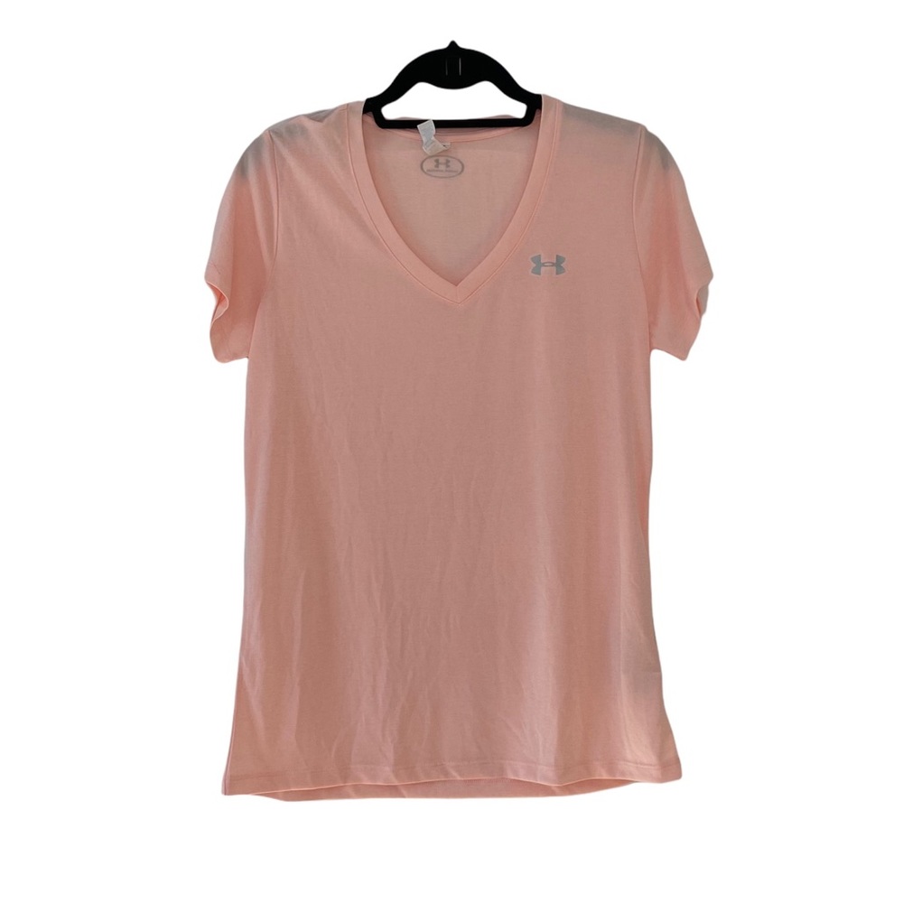 Under Armour V-Neck Short Sleeve Short Light Pink Medium NEW